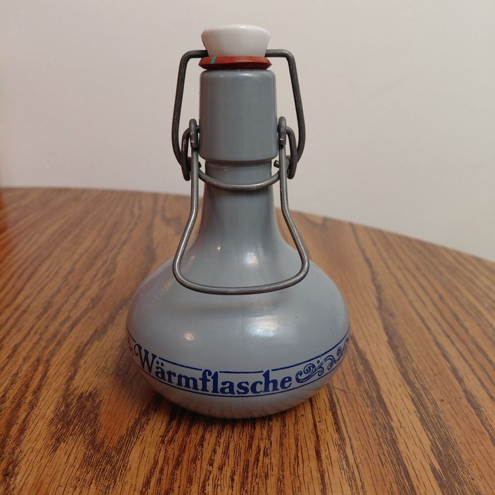 Vintage Warm-Flasche Warmflasche Germany .25L Lidded Bottle 5.5"